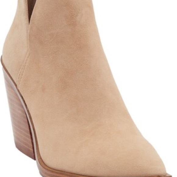 VINCE CAMUTO • Suede/Leather Tan Booties • 7M • - Picture 2 of 9